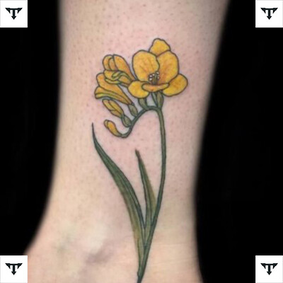 Yellow Tattoo & Yellow Flowers Tattoo  