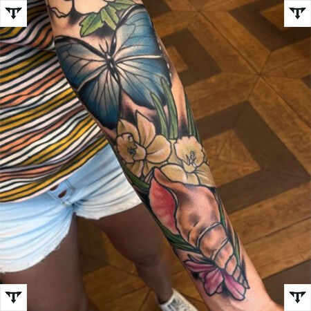 Skinny Arm Sleeve Tattoo  